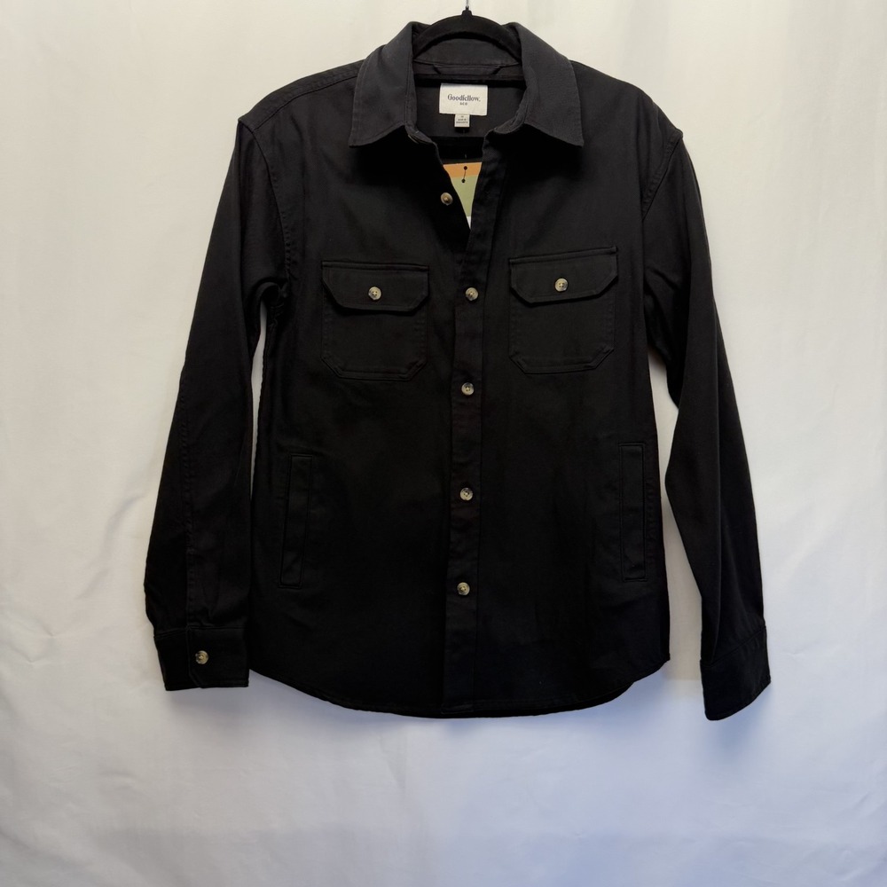 Goodfellow & Co Men's Black Canvas Shirt Jacket Shacket Size S